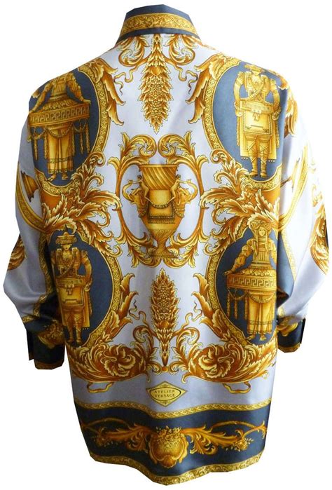 vintage versace mens t shirt|Versace silk shirt vintage.